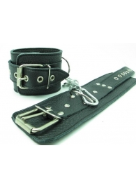Кожаные наручники с пряжкой - БДСМ Арсенал - купить с доставкой в Тюмени