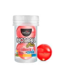 Лубрикант на масляной основе Hot Ball Plus с охлаждающе-разогревающим эффектом (2 шарика по 3 гр.) - HotFlowers - купить с доставкой в Тюмени