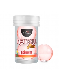 Лубрикант на масляной основе Hot Ball Plus с разогревающим эффектом (2 шарика по 3 гр.) - HotFlowers - купить с доставкой в Тюмени