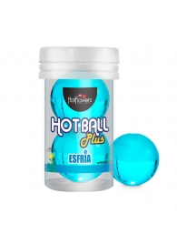 Лубрикант на масляной основе Hot Ball Plus с охлаждающим эффектом (2 шарика по 3 гр.) - HotFlowers - купить с доставкой в Тюмени