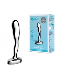 Стальной стимулятор простаты Stainless Steel Prostate Plug - 11,5 см. - b-Vibe - в Тюмени купить с доставкой