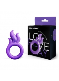 Фиолетовое эрекционное кольцо с язычками пламени - 1137 - в Тюмени купить с доставкой