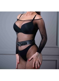 Черный кожаный пояс Sex Game - БДСМ Арсенал - купить с доставкой в Тюмени