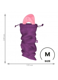 Фиолетовый мешочек для хранения игрушек Treasure Bag M - Satisfyer - купить с доставкой #SOTBIT_REGIONS_UF_V_REGION_NAME#