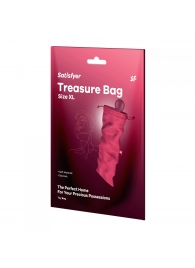 Розовый мешочек для хранения игрушек Treasure Bag XL - Satisfyer - купить с доставкой в Тюмени