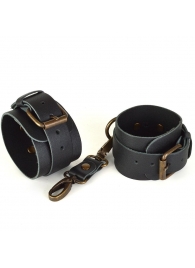 Черные кожаные наручники IDEAL - Sitabella - купить с доставкой в Тюмени