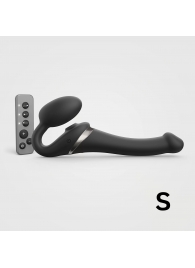 Черный безремневой страпон Multi Orgasm Size S с клиторальной стимуляцией - Strap-on-me - купить с доставкой в Тюмени