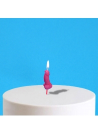 Розовая свеча на торт в форме фаллоса - 4,5 см. - Сима-Ленд - купить с доставкой в Тюмени