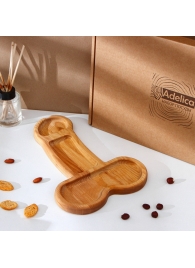 Деревянное блюдо для подачи в форме члена (32,5 х 20 х 1,7 см) - Сима-Ленд - купить с доставкой в Тюмени