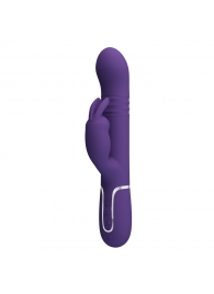 Фиолетовый вибратор Coale с ротацией бусин и возвратно-поступательными движениями - 22,6 см. - Baile