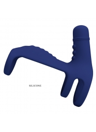 Синяя вибронасадка на пенис Vibrating Penis Sling - Baile - в Тюмени купить с доставкой