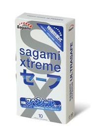 Презервативы Sagami Xtreme Ultrasafe с двойным количеством смазки - 10 шт. - Sagami - купить с доставкой в Тюмени