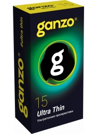 Прозрачные ультратонкие презервативы Ganzo Ultra thin - 15 шт. - Ganzo - купить с доставкой в Тюмени