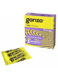 Тонкие презервативы для большей чувствительности Ganzo Sence - 3 шт. - Ganzo - купить с доставкой в Тюмени
