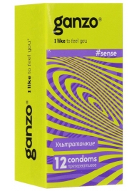 Тонкие презервативы для большей чувствительности Ganzo Sence - 12 шт. - Ganzo - купить с доставкой в Тюмени