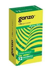 Ультратонкие презервативы Ganzo Ultra thin - 12 шт. - Ganzo - купить с доставкой в Тюмени