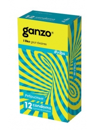 Презервативы с ребристой структурой Ganzo Ribs - 12 шт. - Ganzo - купить с доставкой в Тюмени