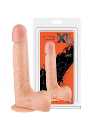 Большой реалистичный фаллоимитатор на присоске FleshXL- 23 см. - Dream Toys