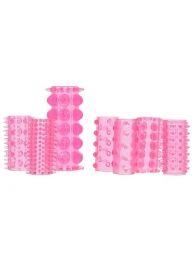 Набор из 7 розовых насадок на пенис ONE-A-DAY PENIS SLEEVES PINK - Seven Creations - в Тюмени купить с доставкой