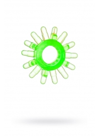 Зеленое эрекционное кольцо с шипами - Toyfa Basic - в Тюмени купить с доставкой