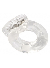 Толстое прозрачное эрекционное кольцо с вибратором - Toyfa Basic - в Тюмени купить с доставкой