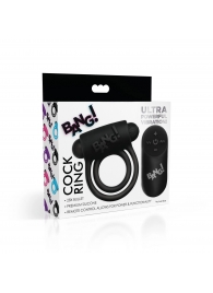 Черное эрекционное виброкольцо 28X Remote Control Vibrating Cock Ring   Bullet - XR Brands - в Тюмени купить с доставкой