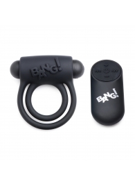 Черное эрекционное виброкольцо 28X Remote Control Vibrating Cock Ring   Bullet - XR Brands - в Тюмени купить с доставкой