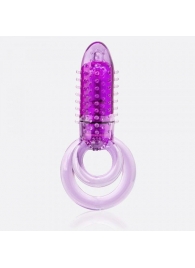 Фиолетовое виброкольцо с подхватом мошонки DOUBLE O 8 PURPLE - Screaming O - в Тюмени купить с доставкой