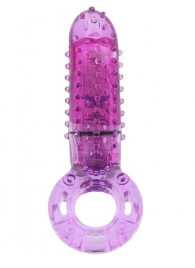 Фиолетовое эрекционное кольцо с вибрацией и пальчиком OYEAH PURPLE - Screaming O - в Тюмени купить с доставкой