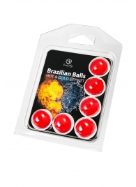 Набор из 6 шариков с массажным маслом Brazilian Balls с охлаждающим и разогревающим эффектом - Secret Play - купить с доставкой в Тюмени