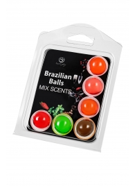 Набор из 6 шариков с ароматизированными массажными маслами Brazilian Balls - Secret Play - купить с доставкой в Тюмени