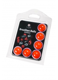 Набор из 6 шариков с массажным маслом Brazilian Balls с ароматом ягод - Secret Play - купить с доставкой в Тюмени