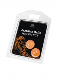 Набор из 2 шариков с массажным маслом Brazilian Balls с разогревающим эффектом - Secret Play - купить с доставкой в Тюмени