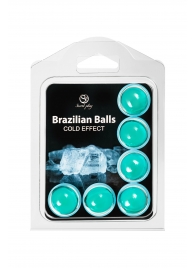 Набор из 6 шариков с массажным маслом Brazilian Balls с охлаждающим эффектом - Secret Play - купить с доставкой в Тюмени