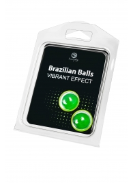 Набор из 2 шариков с массажным маслом Brazilian Balls с эффектом вибрации - Secret Play - купить с доставкой в Тюмени