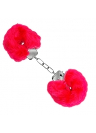 Красные меховые наручники Love с ключиками - Baile - купить с доставкой в Тюмени