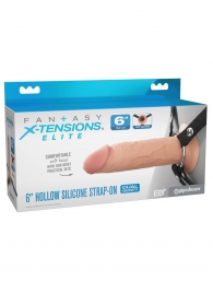 Полый страпон на ремнях 6’’ Hollow Silicone Strap-on - Pipedream - купить с доставкой в Тюмени