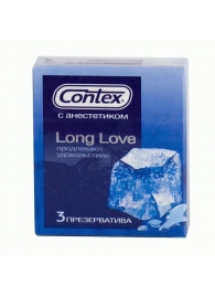 Презервативы с продлевающей смазкой Contex Long Love - 3 шт. - Contex - купить с доставкой в Тюмени