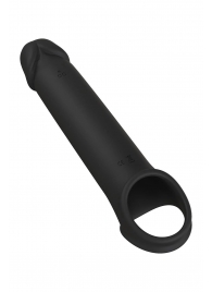 Черная насадка-удлинитель с вибрацией Vibrating Extender With Remote - Dream Toys - в Тюмени купить с доставкой