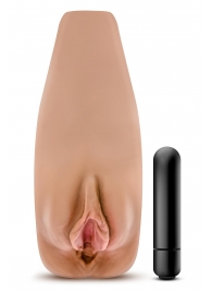 Маструбатор-вагина с вибрацией Soft   Wet Renata Realistic Tan Masturbator - Blush Novelties - в Тюмени купить с доставкой