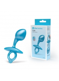 Голубая анальная пробка для массажа простаты Bulb Silicone Prostate Plug - 10,7 см. - b-Vibe - в Тюмени купить с доставкой