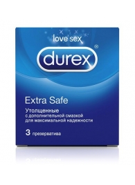 Утолщённые презервативы Durex Extra Safe - 3 шт. - Durex - купить с доставкой в Тюмени