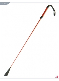 Длинный плетеный стек с красной лаковой ручкой - 85 см. - Подиум - купить с доставкой в Тюмени
