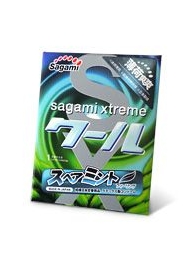 Презерватив Sagami Xtreme Mint с ароматом мяты - 1 шт. - Sagami - купить с доставкой в Тюмени