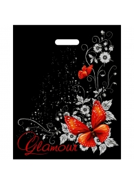 Черный пакет Glamour с вырубной ручкой (38х47 см) - Сима-Ленд - купить с доставкой в Тюмени