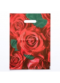 Пакет с цветочным принтом и вырубной ручкой (30х40 см) - Сима-Ленд - купить с доставкой в Тюмени