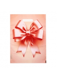 Пакет с принтом в виде банта с вырубной ручкой (30х40 см) - Сима-Ленд - купить с доставкой в Тюмени