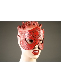 Красная маска-очки с фурнитурой в виде заклепок - Подиум - купить с доставкой в Тюмени