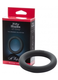 Тёмно-серое кольцо для пениса A Perfect O - Fifty Shades of Grey - в Тюмени купить с доставкой