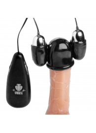 Черная стимулирующая насадка для головки полового члена Multi Speed Vibrating Penis Head Teaser - XR Brands - в Тюмени купить с доставкой